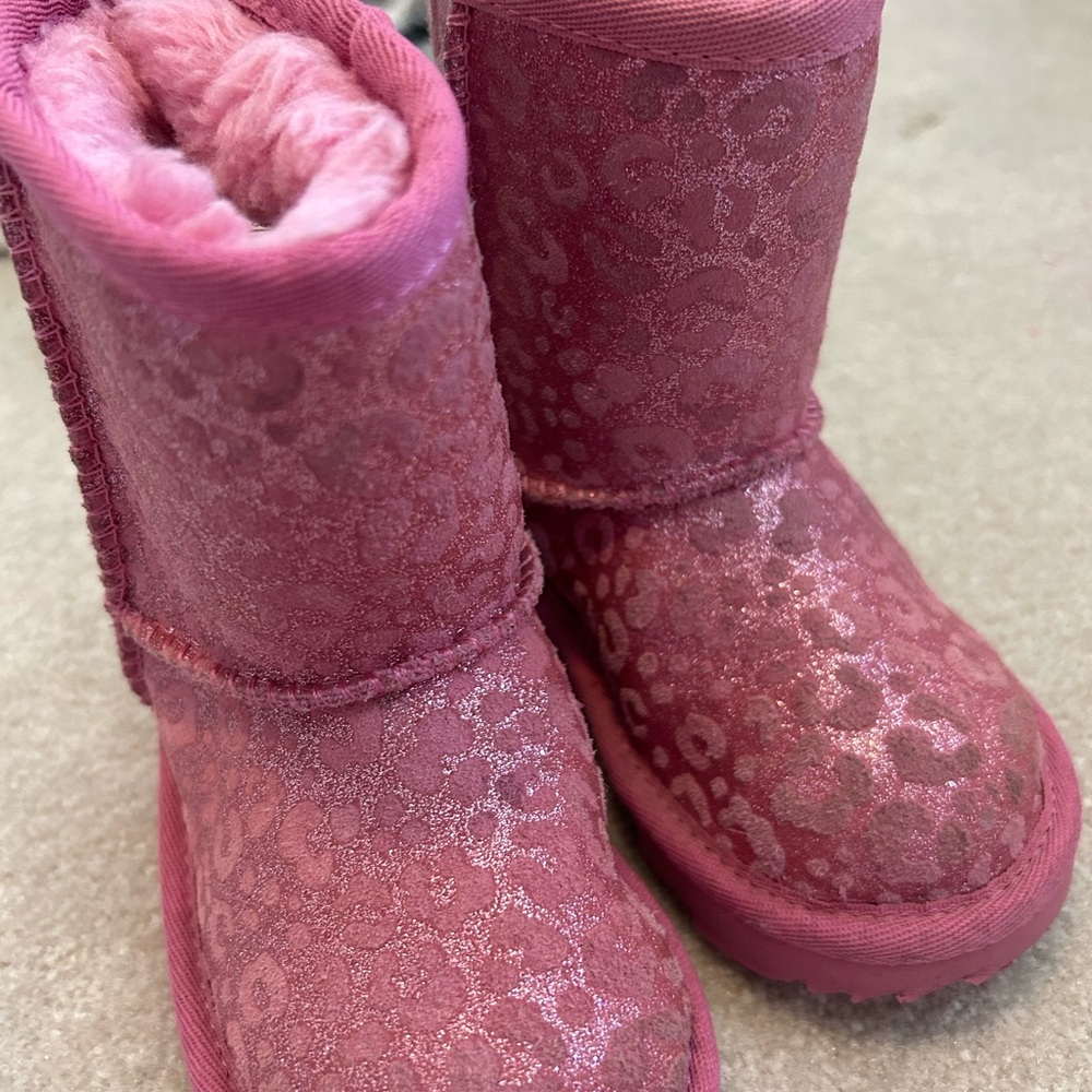 UGG Pink Animal Print Boots
